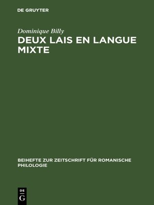 cover image of Deux lais en langue mixte